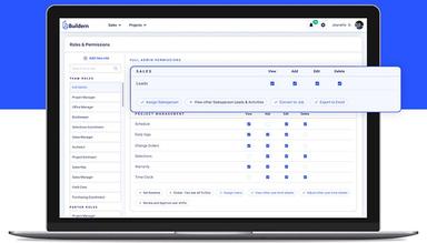 Buildern Construction Project Management Software roles and permissions