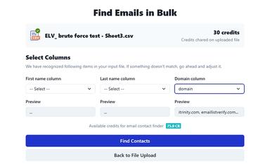 Bulk Email Search
