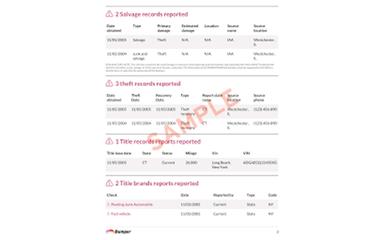 Bumper Reported Records