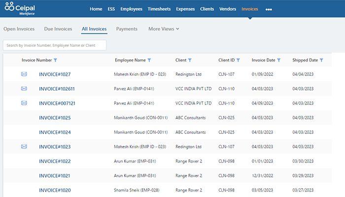 CEIPAL Workforce Invoices