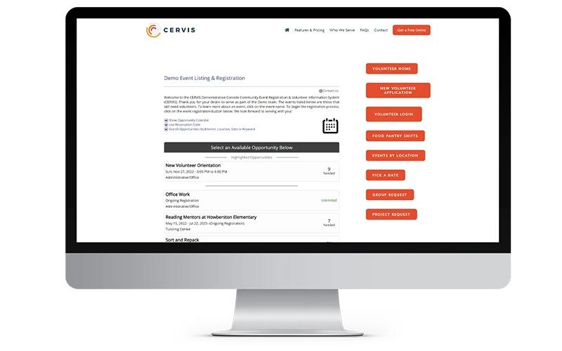 CERVIS Volunteer Registration