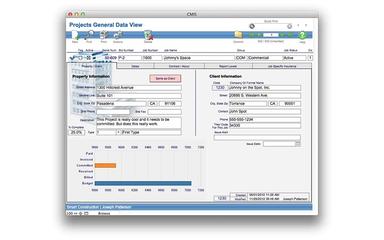 Projects general data view