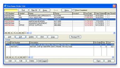 COGZ CMMS Purchase Order List