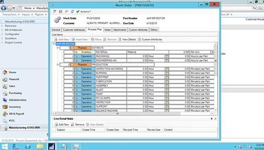 COSS ERP Work order