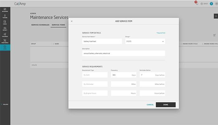 CalAmp Software Schedule