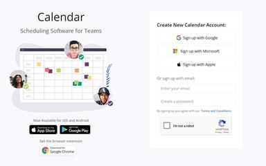 Calendar Create New Account