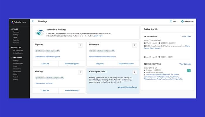 CalendarHero Dashboard