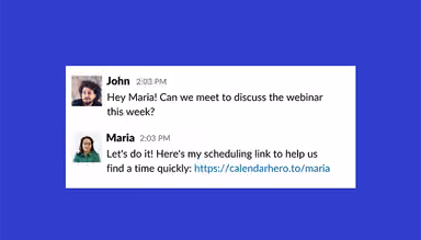 CalendarHero Personal Scheduling Link