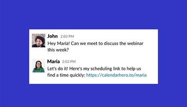 CalendarHero Personal Scheduling Link