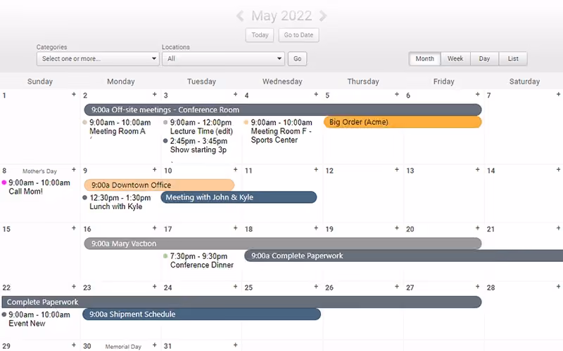 CalendarWiz calendar