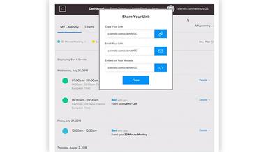 Calendly Calendly share links