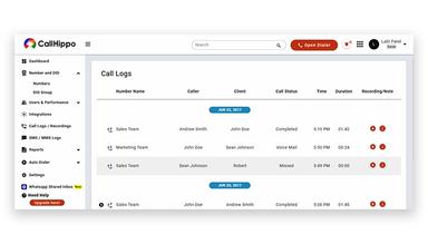 CallHippo Call Logs