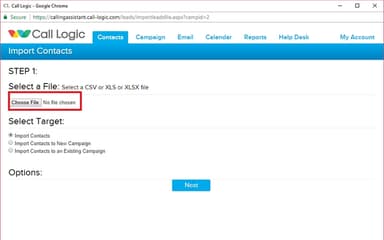 Call Logic Importing Contacts