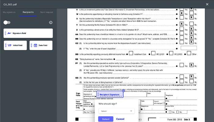 Canopy Collect electronic signatures, authenticated with KBA, from your clients without trying to match schedules