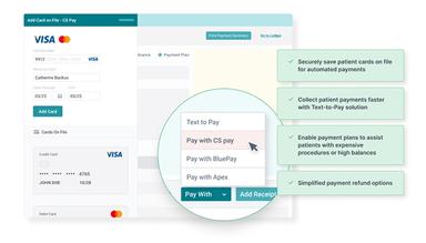 CareStack Provides a secure, contactless payment option, allowing patients to pay directly from their phones, improving patient satisfaction and your collections