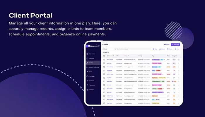 Carepatron Take the guesswork out of Electronic Health Records. It only takes a few clicks for you and your client to get on the same page, create notes, and even streamline intake