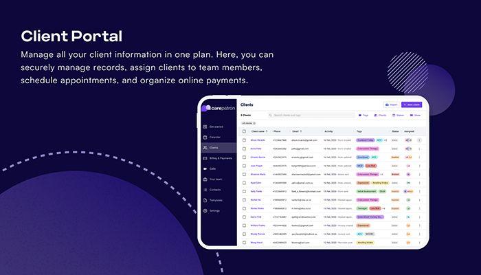 Carepatron Take the guesswork out of Electronic Health Records. It only takes a few clicks for you and your client to get on the same page, create notes, and even streamline intake