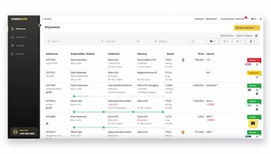 Cargoson Shipment Dashboard for All Freight Types