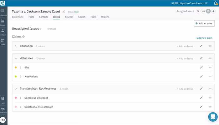 Categorize and organize your facts for in-depth analysis.