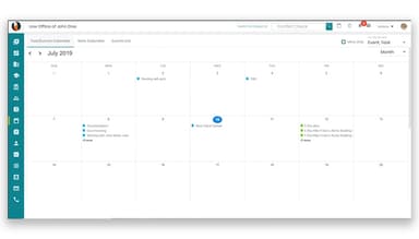 CaseFox task and event calendar