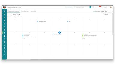 CaseFox task and event calendar