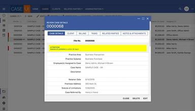 Case UI Software Review Case Detail