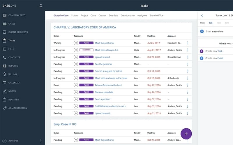 Case.one Tasks