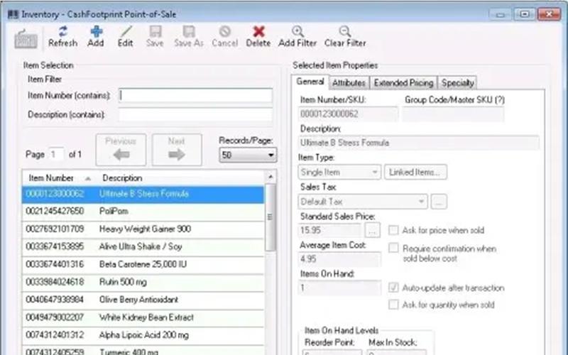 CashFootprint Inventory Management