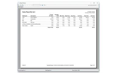 CashFootprint Sales Report