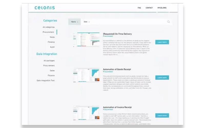 Celonis Front Page