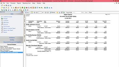 CenterPoint Accounting AR Aging Report