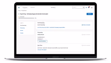 Centrally HR Admin View of Payroll Prep