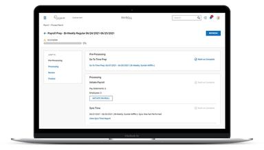 Centrally HR Admin View of Payroll Prep