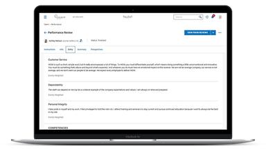Centrally HR Admin View of Performance Review
