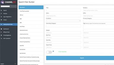 ChannelApe Search Filter Builder