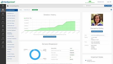 Charityproud Constituent Dashboard