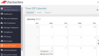 CheckWriters Requests in calendar view