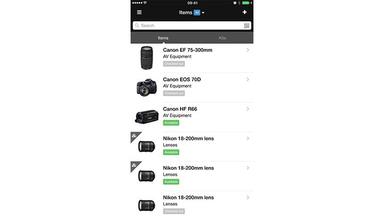 Cheqroom Get an instant overview of available equipment via mobile device