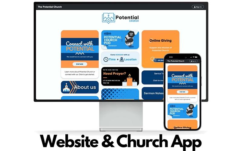 ChurchTrac Mobile And Dextop View