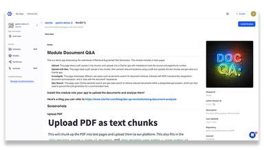 Clarifai Module Document Q&A
