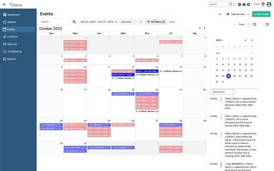 Clarra event calendar view
