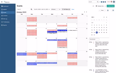 Clarra event calendar view