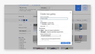 CleanPix-Create-new-gallery