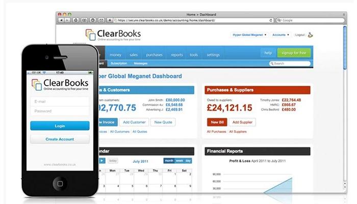 ClearBooks User Dashboard