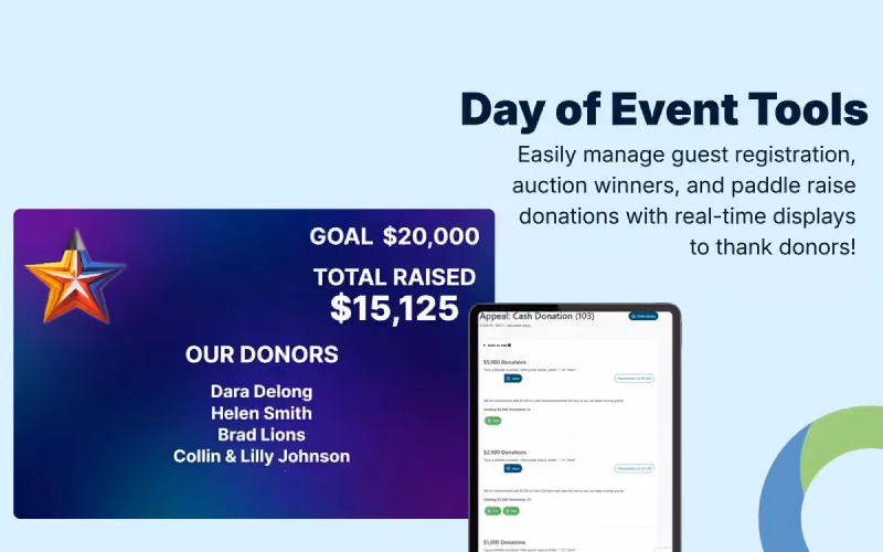 ClickBid Day Of Event Tools