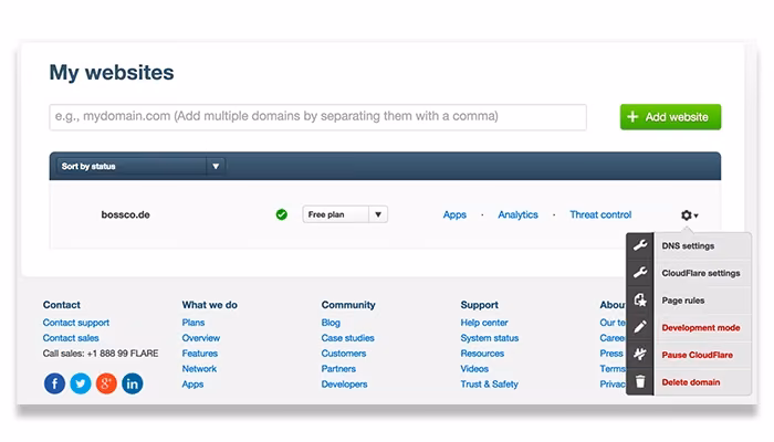Cloudflare Dashboard