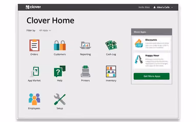Clover POS - Configure home screen