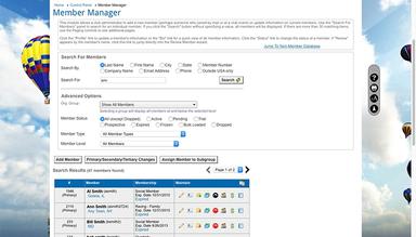 ClubExpress Member manager