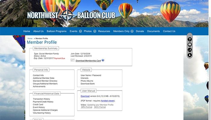 ClubExpress Member profile