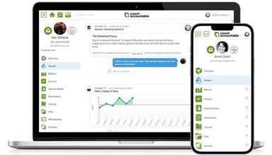 CoachAccountable is an optimized mobile responsive web app that works across all devices